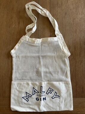 Cream Mesh Tote Bag